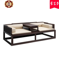 三维工匠新中式实木罗汉床沙发床榻推拉酒店榻榻米可伸缩现代中式家具定制