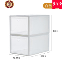 三维工匠透明AJ鞋盒塑料放鞋子收纳简易口省空间神器家用鞋柜篮球鞋整理
