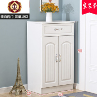 三维工匠欧式鞋柜家用口大容量入户简约收纳玄关柜厅衣帽柜一体挂衣架