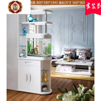 三维工匠带鱼缸的玄关柜客厅现代简约隔断柜间厅柜双面柜酒柜鞋柜屏风隔断