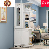 三维工匠欧式酒柜客厅进厅柜玄关隔断柜储物鞋柜双面间厅屏风柜简约现代