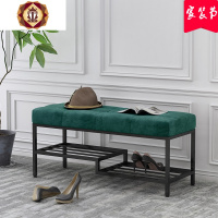 三维工匠北欧换鞋凳家用小入型沙发长凳多层可坐换鞋柜软包坐垫简约现代
