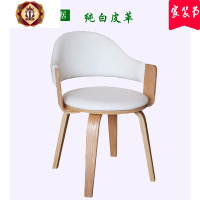 三维工匠实木转椅简约电脑椅家用办公椅书房学习椅子扶手靠背小巧休闲餐椅