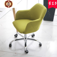 三维工匠小电脑椅家用舒适久坐简约书桌椅北欧布艺办公椅升降转椅靠背座椅