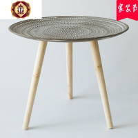 三维工匠茶几简约圆形花盆栽文艺创意店铺民宿复古in北欧式风小边桌角几