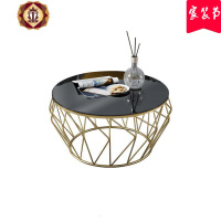 三维工匠北欧轻奢茶几客厅圆形铁艺茶几简约现代创意茶桌网红泡茶桌子组合