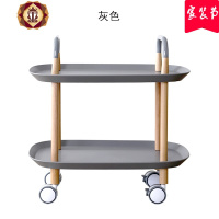 三维工匠北欧简约小推车客厅ins收纳移动小茶几沙发边角几家用多功能餐车