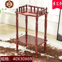 三维工匠欧式圆形小茶几沙发边几麻将桌边角几简约棋牌室小桌子实木电话架