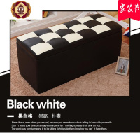 三维工匠皮储物换鞋凳实木收纳沙发凳储藏箱子柜子可坐长方形矮凳子服装店