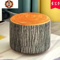 三维工匠布艺矮凳创意圆凳水果换鞋凳卡通凳子小板凳沙发凳墩子时尚穿鞋凳