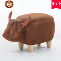 三维工匠创意牛凳换鞋凳实木脚凳沙发凳大象储物凳穿鞋矮凳收纳凳子动物凳