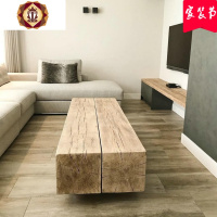 三维工匠原木木墩子北欧实木长条凳客厅个性创意电视柜复古做旧进换鞋凳