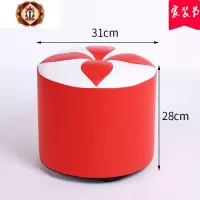 三维工匠凳子家用创意圆凳矮凳客厅换鞋凳茶几凳时尚小板凳椅子实木皮凳子
