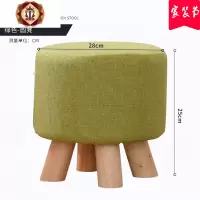 三维工匠小凳子家用实木圆凳茶几矮凳创意穿鞋凳布艺沙发凳板凳换鞋凳