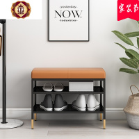 三维工匠北欧换鞋凳家用入户口可坐穿鞋柜ins软包坐垫创意轻奢进玄关