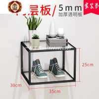 三维工匠铁艺鞋店鞋架上墙服装店包包饰品展示架橱窗精品玻璃柜创意置物架