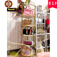 三维工匠服装店橱窗包包架子展示架鞋架落地多层陈列柜货架圆摆放卧室家用