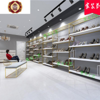 三维工匠童鞋店鞋架店铺鞋货架金色展示架鞋店装修货架开店用鞋架鞋店商用