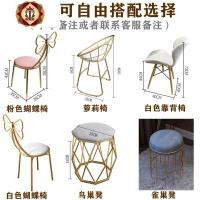 三维工匠北欧卧室梳妆台网红ins风 现代简约小户型化妆桌轻奢带灯梳妆台小