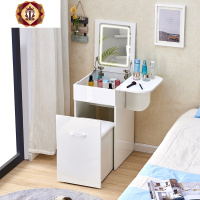 三维工匠40cm梳妆台收纳柜一体卧室现代简约桌化妆台小户型迷你网红ins风