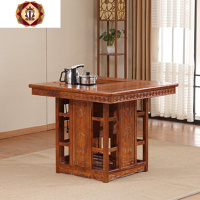 三维工匠方形实木茶桌椅组合中式家用客厅茶几功夫茶台阳台泡茶桌餐桌两用