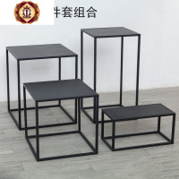 三维工匠北欧铁艺边几茶几简约现代沙发角几创意小桌子橱窗展示架流水台