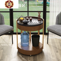 三维工匠阳台小茶台茶桌椅组合家用多功能功夫轻奢圆形火烧石茶几移动茶车
