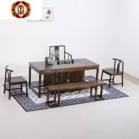 三维工匠新中式茶桌椅组合禅意功夫实木茶台简约家用茶几现代茶室茶艺桌