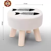 三维工匠时尚成人北欧凳创意小板凳矮凳实木客厅布艺小凳子家用圆凳沙发凳