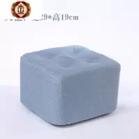 三维工匠布艺小凳子家用创意圆凳时尚客厅沙发凳实木矮凳茶几凳成人小板凳