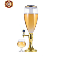 三维工匠1.5L 3L创意扎啤酒炮商用 七彩发光啤酒炮 分酒器果汁桶 酒架酒桶