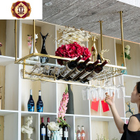 三维工匠轻奢红酒杯架创意倒挂吧台酒架悬挂酒吧不锈钢葡萄酒高脚杯架家用