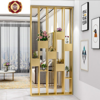 三维工匠铁艺客厅入户玄关挡板隔断花架餐厅办公室酒吧网红置物架屏风装饰