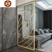 三维工匠北欧创意客厅装饰隔断屏风小户型卧室服装店玄关树叶镂空屏风隔断