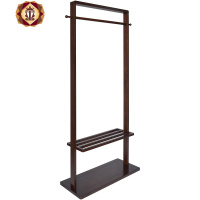 三维工匠北欧全实木落地衣帽架创意置物卧室玄关更衣室服装挂衣架现代美式