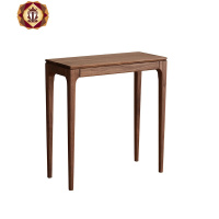 三维工匠玄关桌实木玄关台现代玄关柜条案黑胡桃北欧条桌端景台供桌