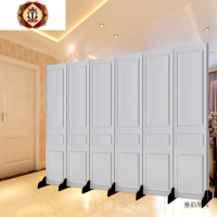 三维工匠白灰色背景墙折叠屏风隔断时尚客厅玄关 服装店橱窗YY主播双面屏