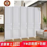 三维工匠白灰色背景墙折叠屏风隔断时尚客厅玄关 服装店橱窗YY主播双面屏