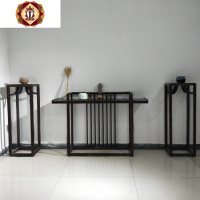 三维工匠老榆木家具新中式玄关桌仿古条案禅意供桌佛台条几纯实木玄关柜