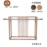 三维工匠新中式玄关台轻奢风黑胡桃木靠墙中式复古禅意走廊过道简约现代桌