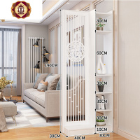 三维工匠屏风隔断客厅小户型简约现代装饰墙创意入户镂空置物架进玄关柜