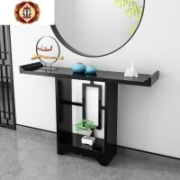 三维工匠新中式实木玄关桌简约厅玄关台酒店走廊端景台条案靠墙窄桌供桌