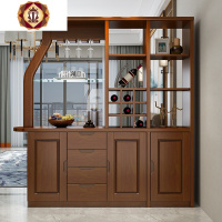三维工匠酒柜实木间厅柜玄关柜隔断柜现代简约厅柜客厅柜餐厅屏风柜酒柜