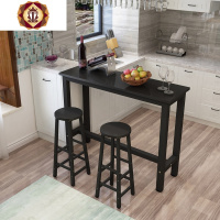 三维工匠靠墙吧台桌家用客厅隔断阳台吧台奶茶店高脚桌椅组合长条桌窄桌子