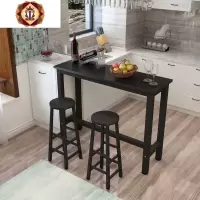 三维工匠靠墙吧台桌家用客厅隔断阳台吧台奶茶店高脚桌椅组合长条桌窄桌子