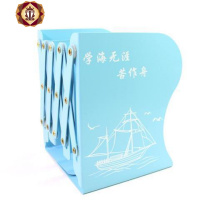 三维工匠书立架伸缩简约书夹创意高中生韩国书靠书架简易桌上放书的架子