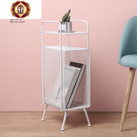 三维工匠北欧软装装饰品 卧室铁艺创意杂志架落地简约书架置物架