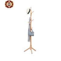 三维工匠实木衣服架立式挂衣架子落地架卧室衣帽杆办公室家用大衣架帽子架