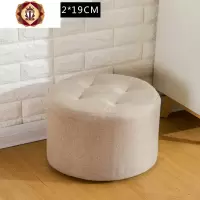 三维工匠布艺小凳子家用时尚创意小墩子沙发凳客厅圆凳实木矮凳邦X