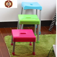 三维工匠承重300斤铝合金凳餐桌凳塑料凳子高凳子加厚型浴室凳大小号